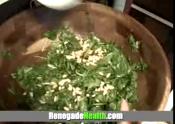 Raw Baby Spinach With Miso Dressing